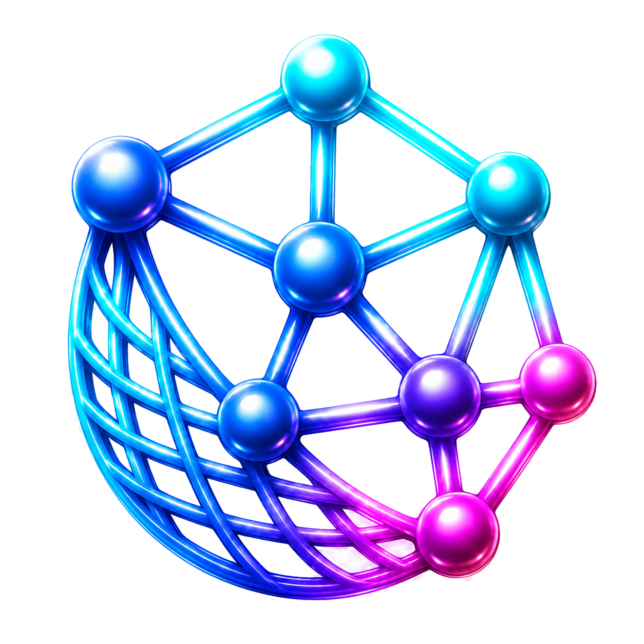 NET by Nevels connected node and net symbol.